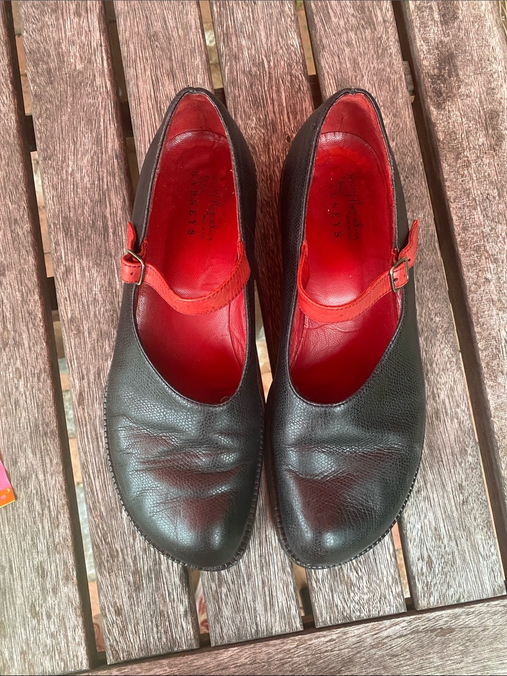 Henry Beguelin Barney’s Women’s Black Leather Mary Jane Flats - Picture 7 of 10
